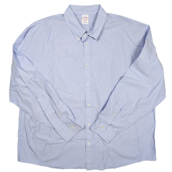 Brooks Brothers 1818 Blue‎ Oxford Button L/S Dress Shirt Men's Size 2XL - Picture 1 of 6
